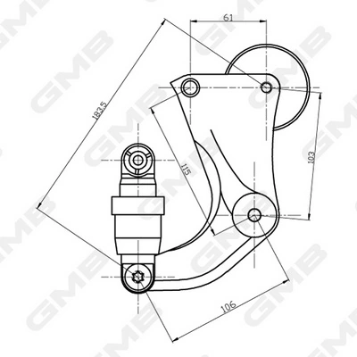 Reguladora de tensão da correia de transmissão Honda F561822