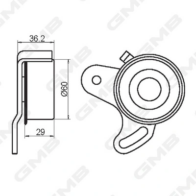 Compre GT10022 GMB Rolo de reguladora de tensão da correia do mecanismo de distribuição de gás