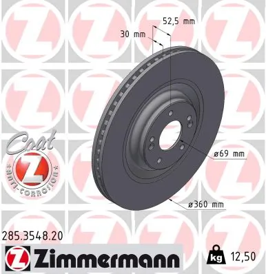51712S0200 Hyundai/Kia Disco do freio dianteiro
