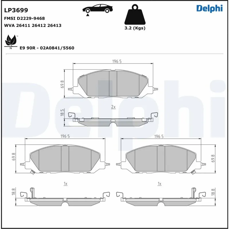 Sapatas do freio dianteiras de disco para Ford Explorer  U5