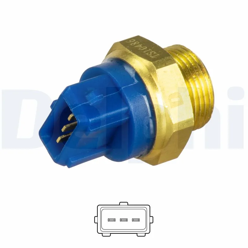 Sensor de temperatura do fluido de esfriamento (de ativação de ventilador do radiador) 1341043 General Motors