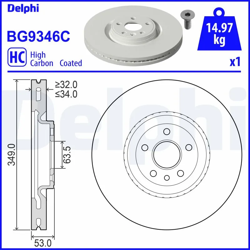 Disco do freio dianteiro para Land Rover Range Rover L551