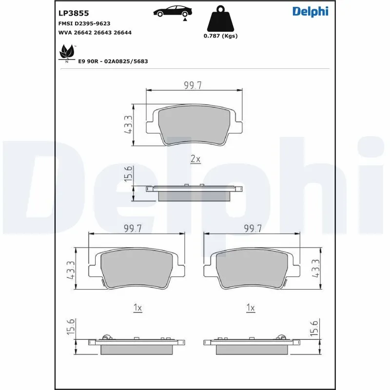 Sapatas do freio traseiras de disco para Hyundai Elantra VII CN7