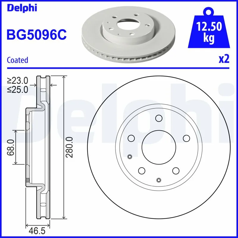 BCKA33251 Mazda Disco do freio dianteiro