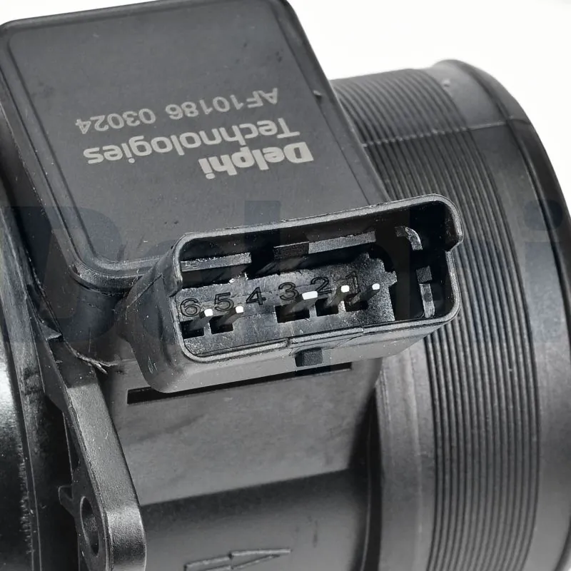 AF1018612B1 Delphi Sensor de fluxo (consumo) de ar, medidor de consumo M.A.F. - (Mass Airflow)