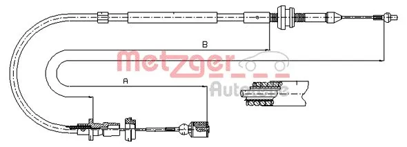 Cabo/pedal de gás (de acelerador) para Volkswagen Golf III 1H1