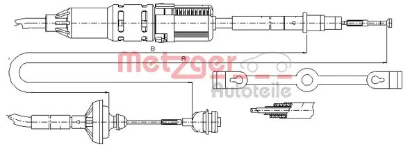 Cabo de embraiagem Volkswagen Transporter T4 70B, 70C, 7DB, 7DK, 70J, 70K, 7DC, 7DJ