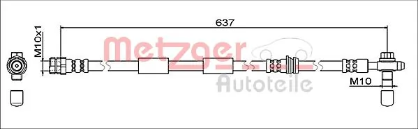  Mangueira do freio dianteira Audi A3 sedan (8VS, 8VM) (2013 - 2020) 