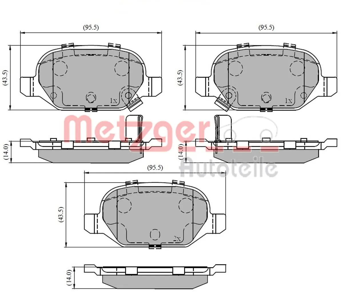 68088919AA Chrysler Sapatas do freio traseiras de disco