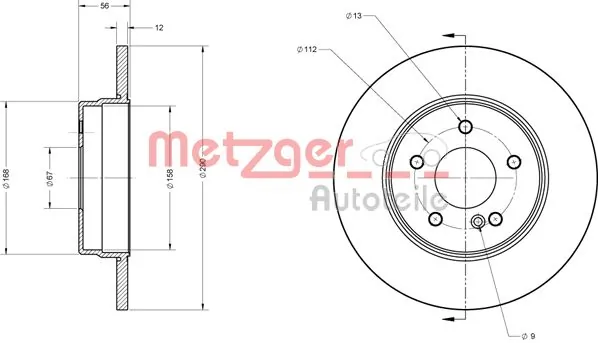 Disco do freio traseiro para Fiat Fiorino  146 Uno