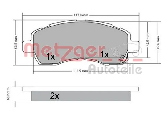 Sapatas do freio dianteiras de disco Subaru Legacy preço, a partir de 12,37 USD