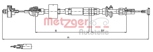  Cabo de embraiagem Volkswagen Polo III hatchback (6N2) (1999 - 2001) III