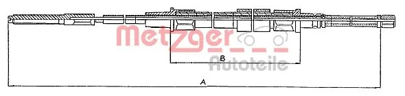 Compre Cabo traseiro direito/esquerdo do freio de estacionamento Volkswagen Jetta 1