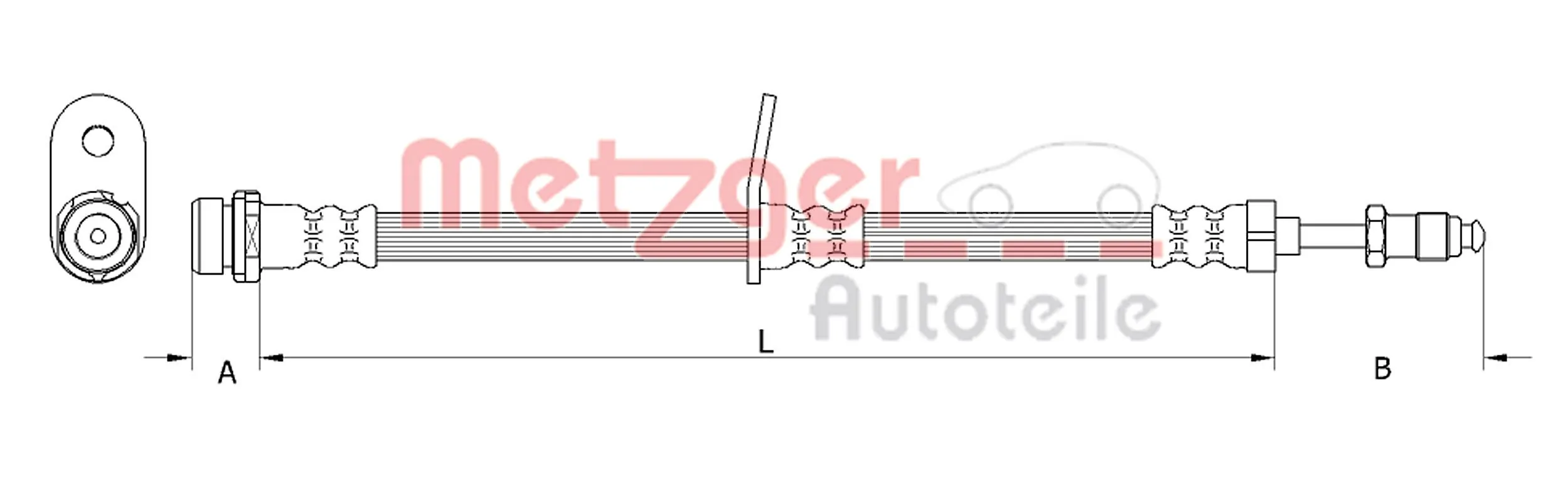  Mangueira do freio dianteira Ford C-Max Grand monovolume (CB7) (2010 - 2019) Grand