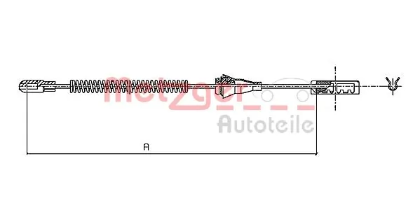 Compre 404008 Beca Cables Cabo traseiro direito/esquerdo do freio de estacionamento