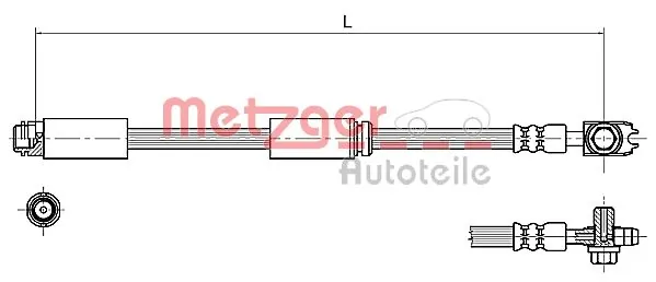 Mangueira do freio dianteira para Audi TT  8N3