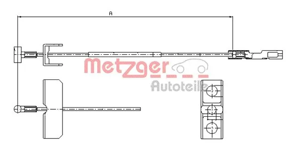 Compre 7700313058 Renault (RVI) Cabo do freio de estacionamento intermédio