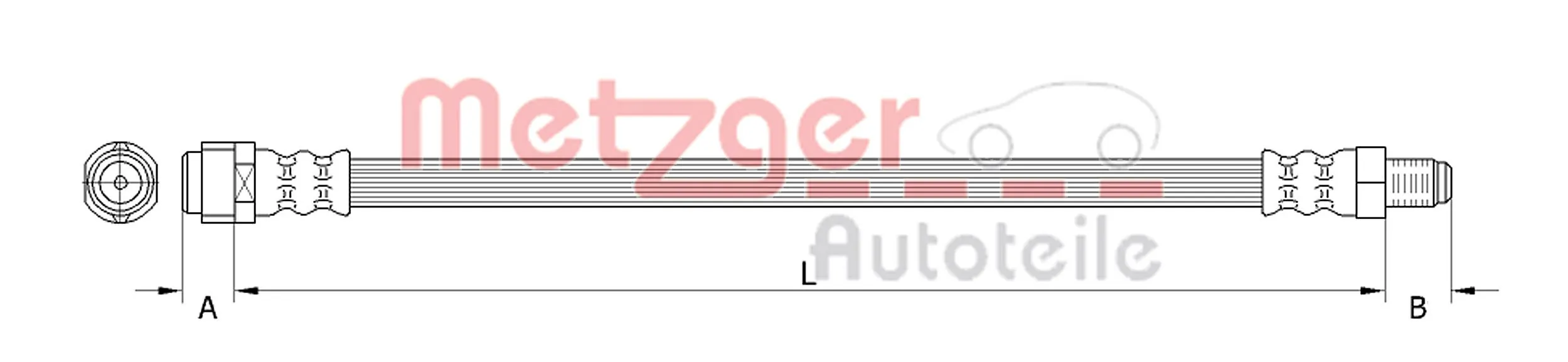  Mangueira do freio dianteira Mercedes A hatchback (W176) (2012 - 2018) 