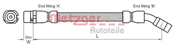 Mangueira do freio dianteira Opel Corsa preço, a partir de 9,35 USD