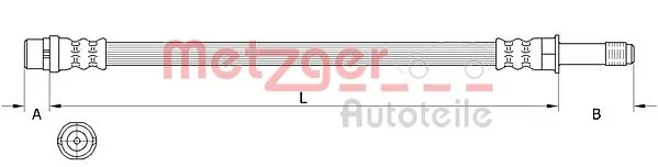  Mangueira do freio dianteira Volvo V40 hatchback (525, 526) (2012 - 2019) 