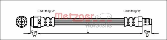 Mangueira do freio dianteira Mercedes E preço, a partir de 7,27 USD