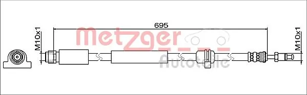 Mangueira do freio dianteira BMW X3 SUV (F25) (2010 - 2017) 