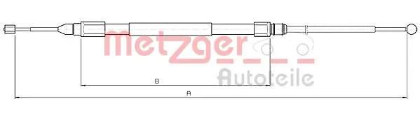  Cabo traseiro direito/esquerdo do freio de estacionamento BMW 1 hatchback (E81) (2006 - 2012) 