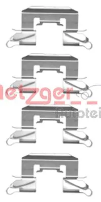  Kit de molas de fixação de sapatas de disco dianteiras Mazda 2 II hatchback (DE) (2007 - 2014) II