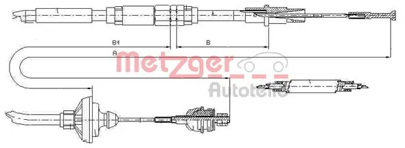 Cabo de embraiagem para Volkswagen Transporter T4 70B, 70C, 7DB, 7DK, 70J, 70K, 7DC, 7DJ