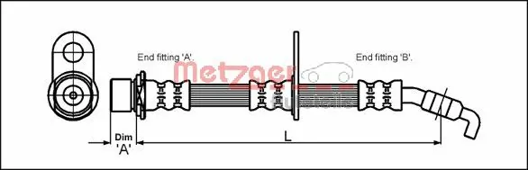 Mangueira do freio dianteira Toyota Corolla preço, a partir de 14,89 USD