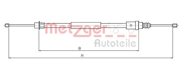  Cabo do freio de estacionamento traseiro direito Peugeot 406 sedan (8B) (1995 - 2004) 