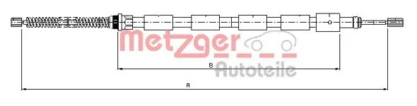 Cabo do freio de estacionamento traseiro esquerdo Peugeot 205 I hatchback (741A, C) (1983 - 1987) I