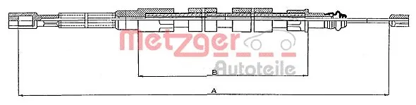 Cabo traseiro direito/esquerdo do freio de estacionamento para Volkswagen Transporter T3 24, 25, 251