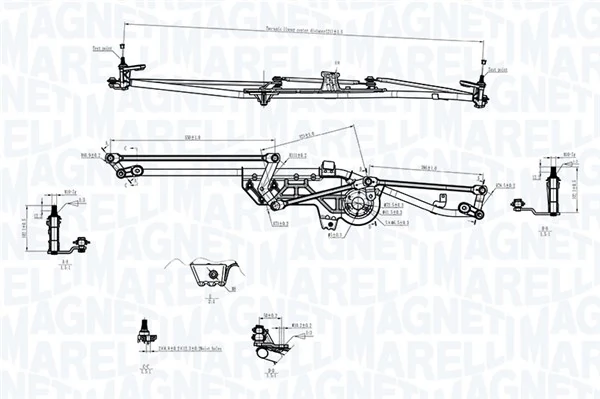 Trapézio de limpador pára-brisas para Ford Galaxy II CA1 WA6