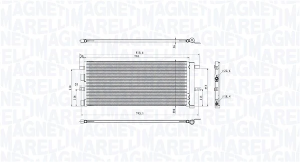 Radiador de aparelho de ar condicionado para Ford Galaxy III CK