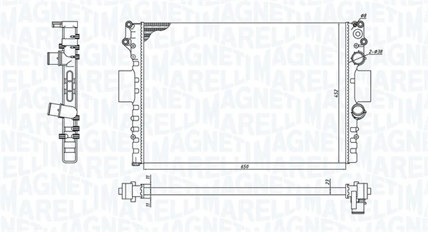 Compre 500396429 Iveco Radiador de esfriamento de motor