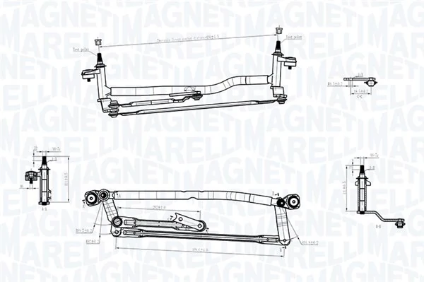  Trapézio de limpador pára-brisas Volkswagen Caddy ALLTRACK IV carrinha (SAB) (2015 - 2026) ALLTRACK IV