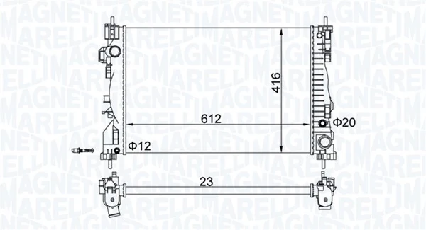Radiador de esfriamento de motor para Alfa Romeo Giulietta 940