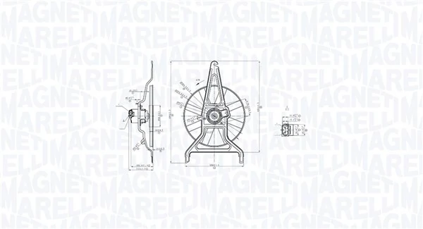 Ventilador elétrico de esfriamento montado (motor + roda de aletas) Magneti Marelli MTC867AX preço, a partir de 119,04 USD