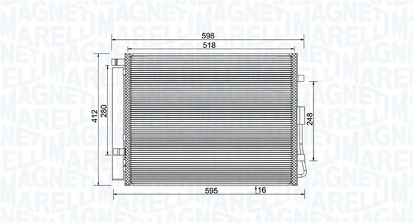 Radiador de aparelho de ar condicionado para KIA Soul AM