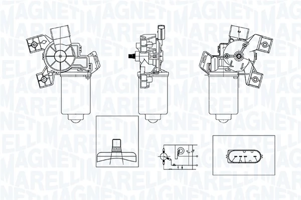Motor de limpador pára-brisas do pára-brisas 6H2217508AA Land Rover