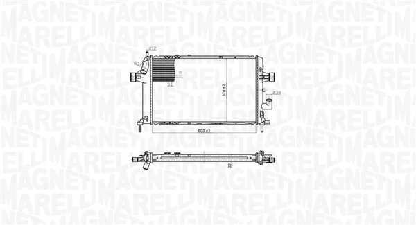 Radiador de esfriamento de motor 1300321 Opel