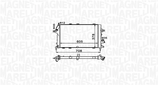 Radiador de esfriamento de motor BM1534 Magneti Marelli