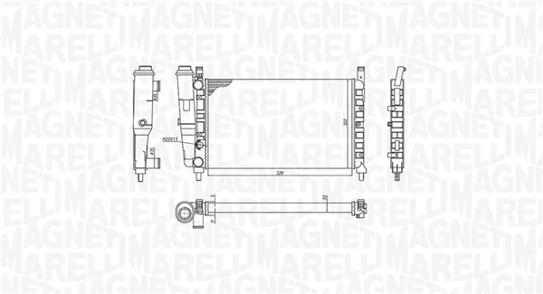 Compre Radiador de esfriamento de motor Fiat Fiorino 