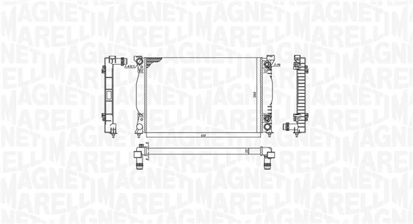 Radiador de esfriamento de motor 133408A7 Polcar