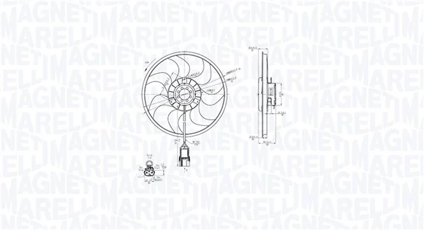 MTC861AX Magneti Marelli Motor de ventilador do sistema de esfriamento