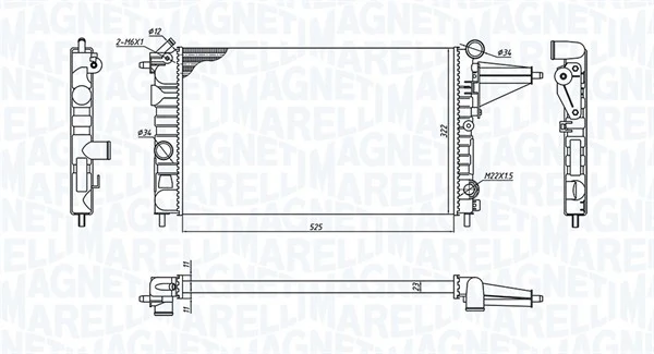 Radiador de esfriamento de motor General Motors 90323474