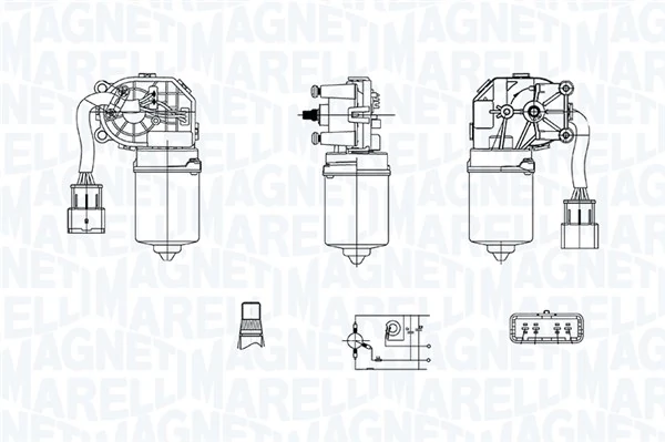 Motor de limpador pára-brisas do pára-brisas para Citroen C5 II RC