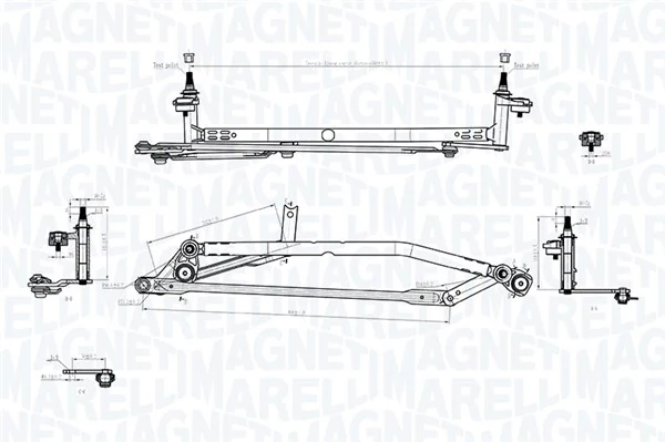 Trapézio de limpador pára-brisas para Volkswagen Passat B7 365
