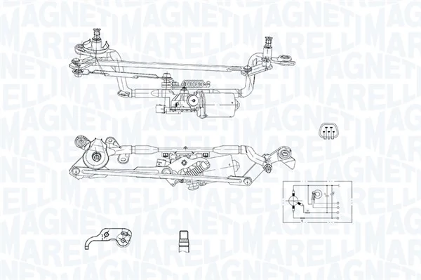 Motor de limpador pára-brisas do pára-brisas para Toyota Prius ZVW30